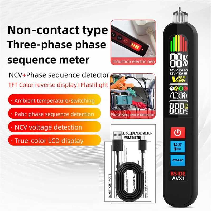 A04i 466 Digital Voltage Pen Phase Sequence Continuity Detector, Non ...