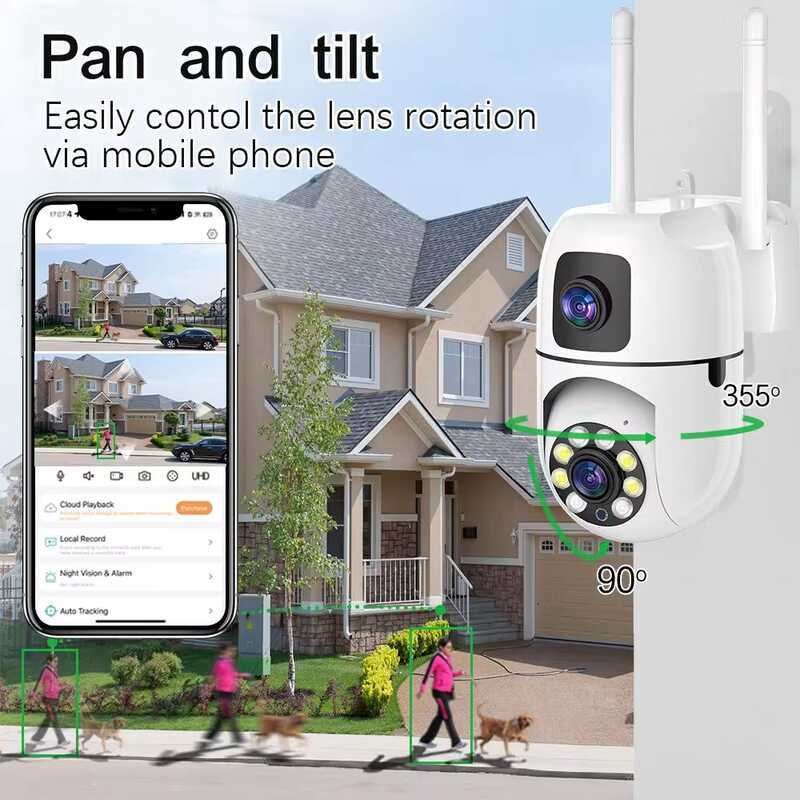 Pro V380 Lens CCTV Connect Cellphone No Wifi Needed Dual Screen AI Auto ...