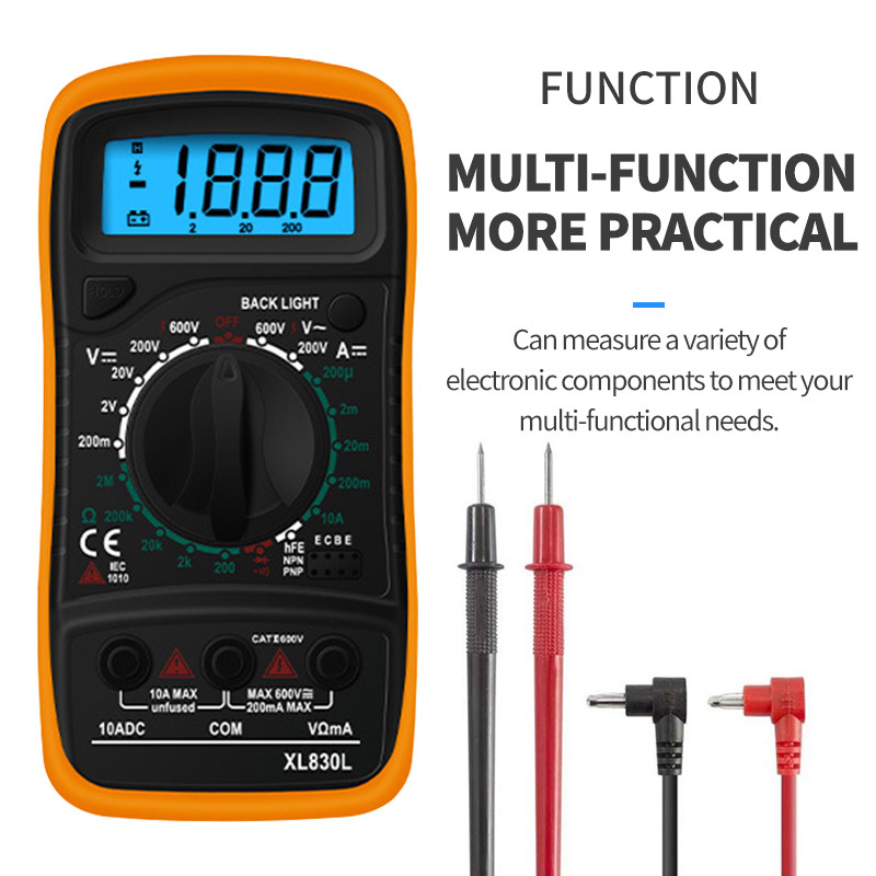 Handheld Digital Multimeter LCD Teste Multi Ammeter Ohm Tester Voltage ...
