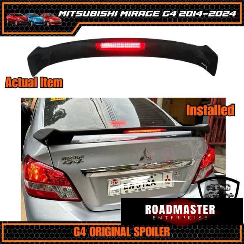 F Mitsubishi Mirage G4 2014 To 2026 With 3Rd Brakelight / Rear Spoiler ...
