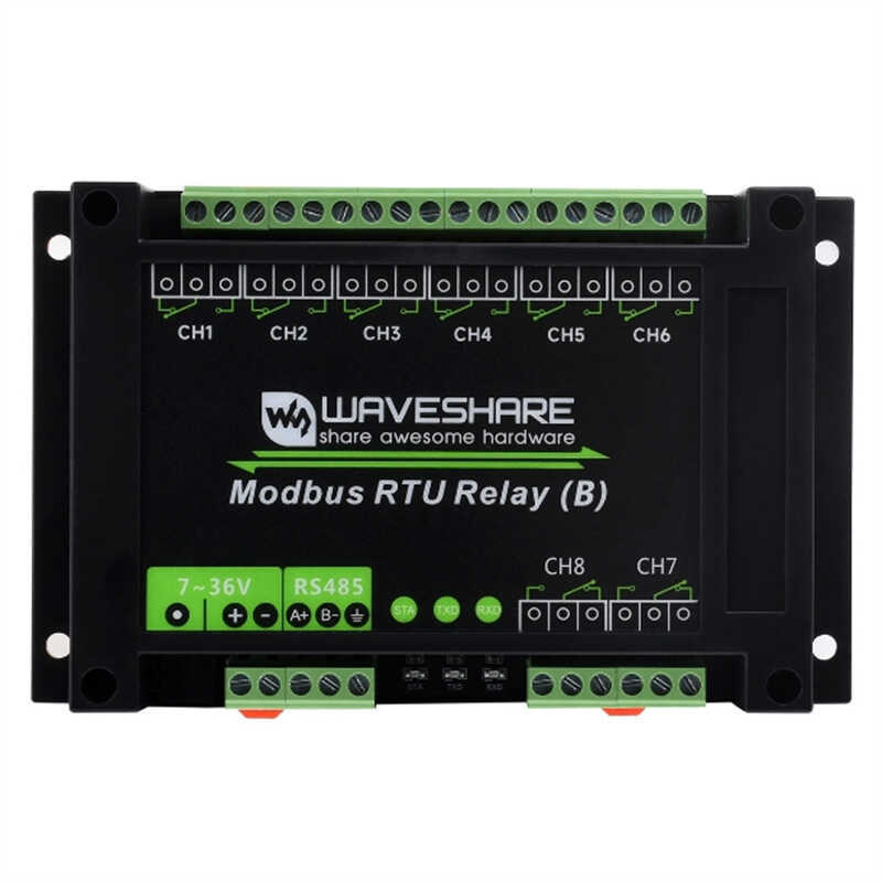 Modbus RTU 8-way Relay Module RS485 Interface with Multiple Isolation ...