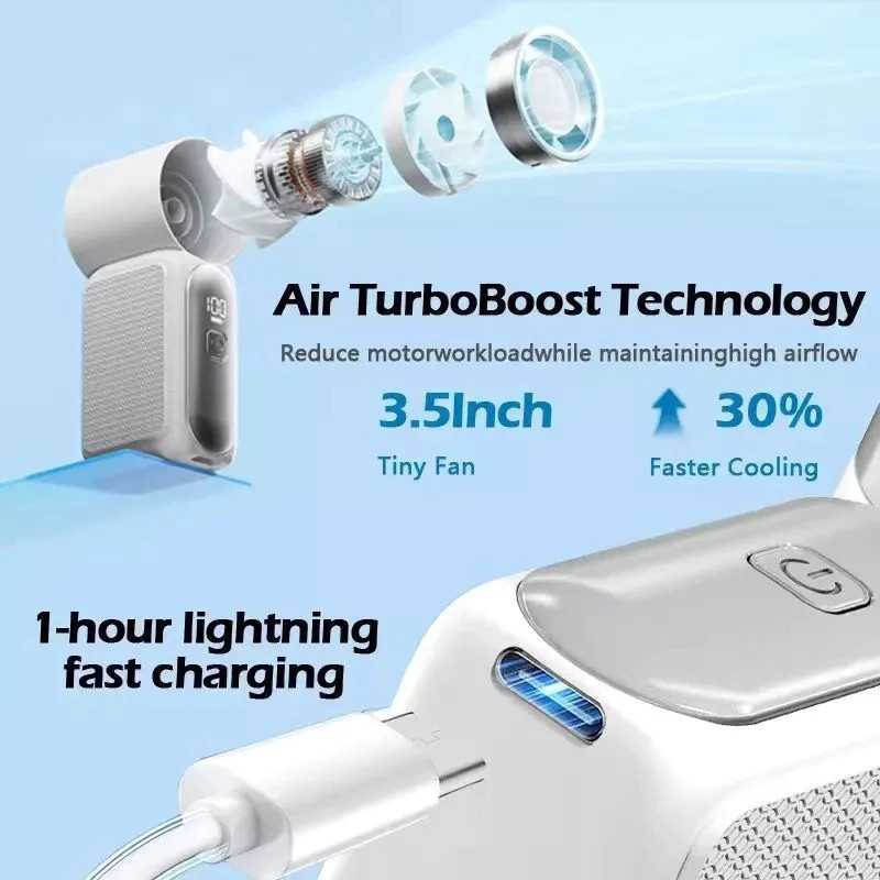 X688 Rechargeable Mini Fan Portable Handheld Cooling Fan Adjustable ...