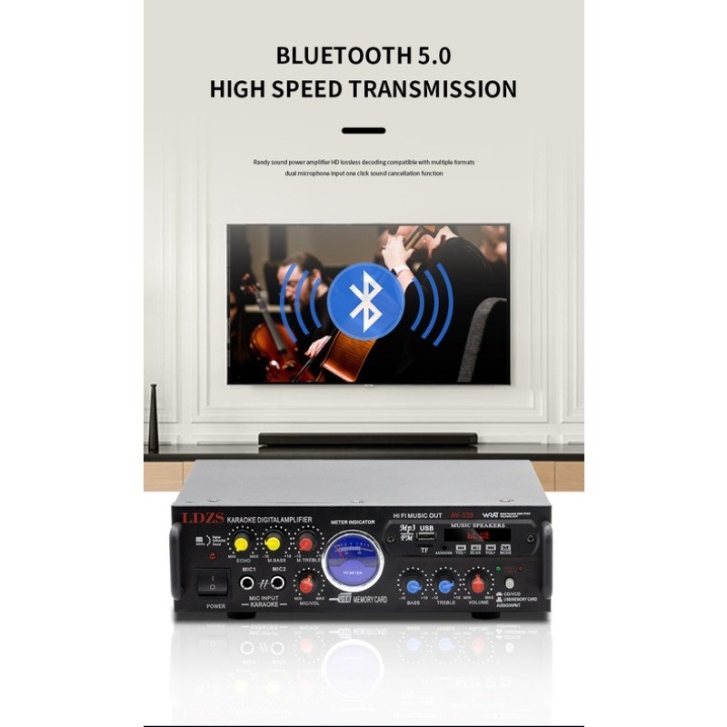 Lexing AV-339 Stereo Mixing Power Amplifier with Bluetooth (Black ...