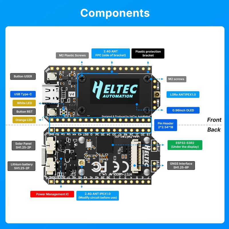 Wifi Heltec Lora 32 V4 Meshtastic Mesh Network Arduino Dev-Board ...