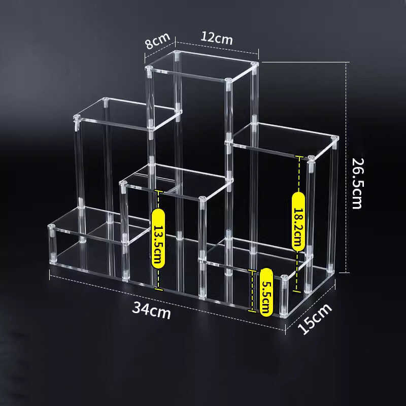 6-Tier Acrylic Riser, Transparent Display Stand, Multi-Layer ...