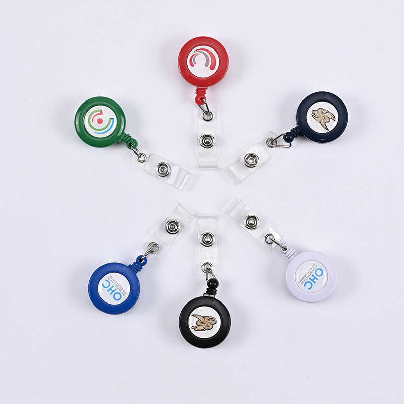 Multi-Color Retractable Custom Buckle Transparent Round Retractable ...