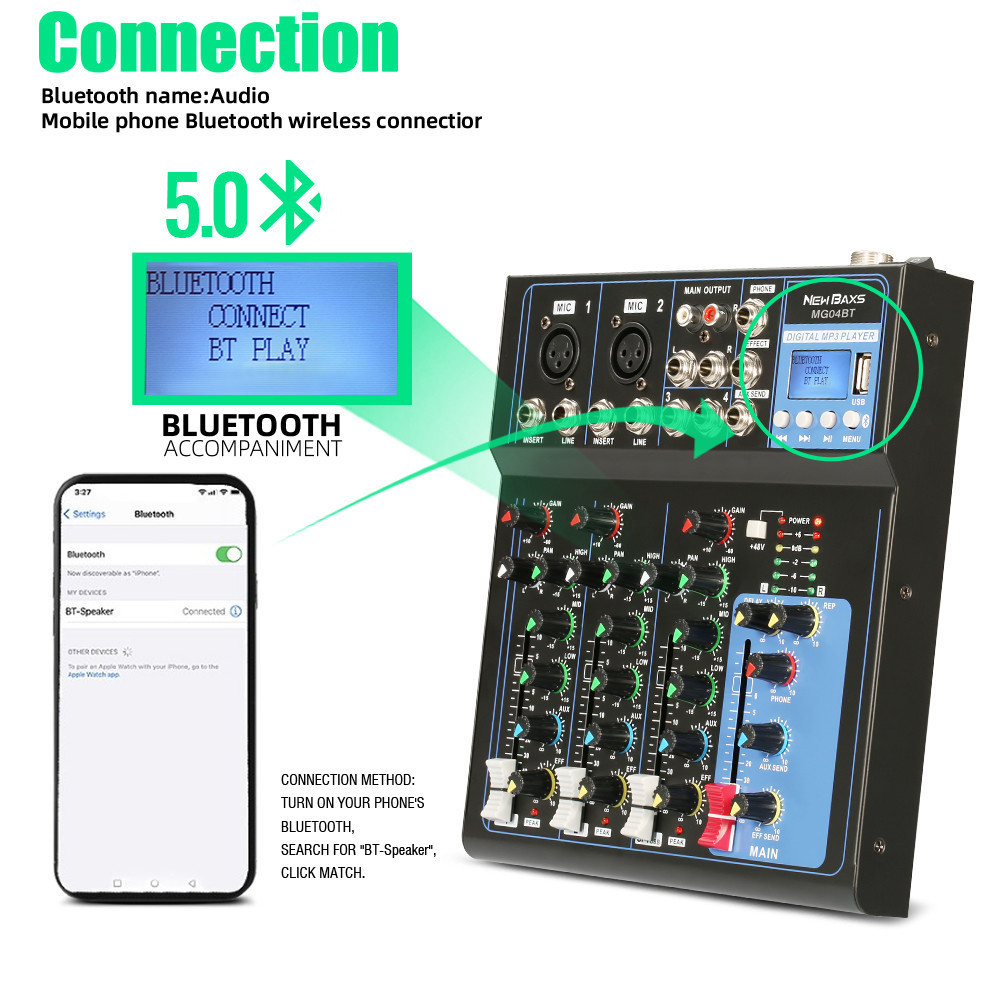 【COD】Yamaha F4/F7 4/7Channel Audio Mixer Professional MP3 player with ...