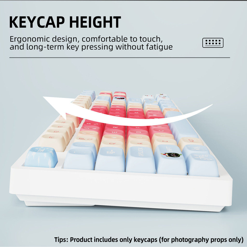 MOA Profile 121keys Ap ple Kitty Theme PBT Dye Sublimation Keycap set ...