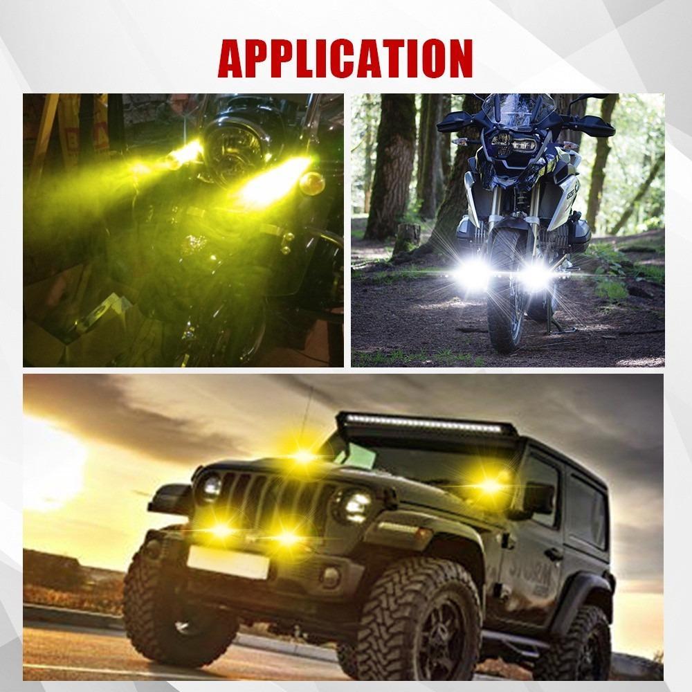 Laser Gun MDL Mini Driving Light Dual Color Hi/Lo Auxiliary Light For ...
