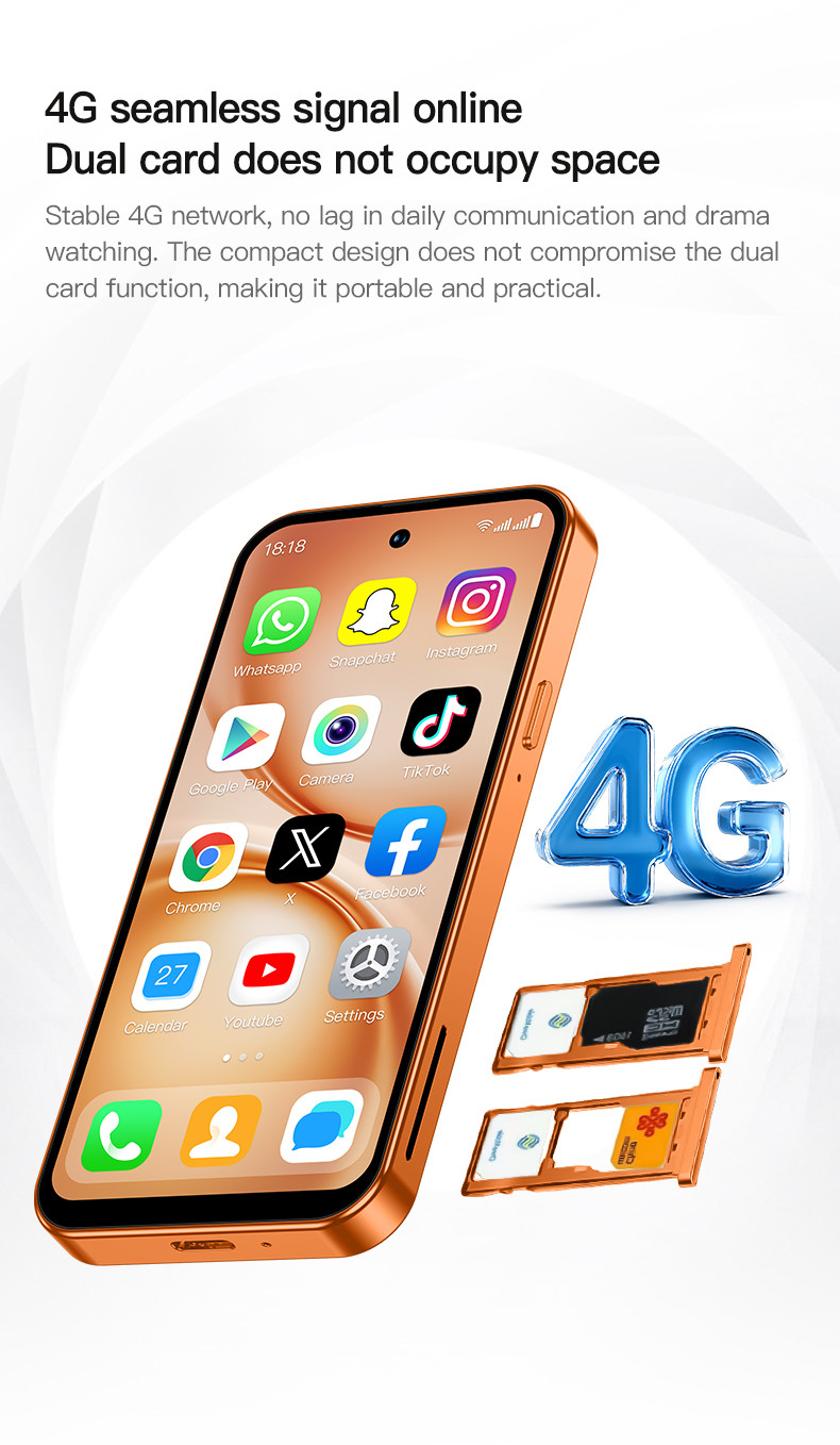 2026 New A19 Pro 4G Smart Mini Phone Android 10.0 4GB+64GB 4.5 inch ...