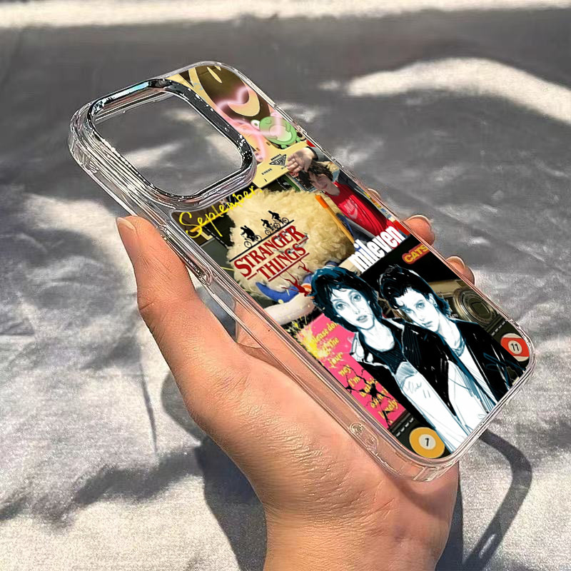 Stranger Things Go Study Printed Clear Phone Case For iPhone 17 16 15 ...