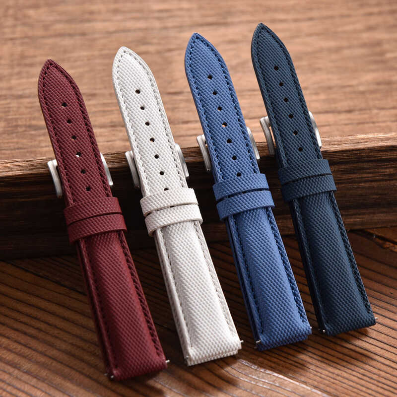 Waterproof New Coated Sailcloth Watch Strap 18Mm 19Mm 20Mm 22Mm Leather ...