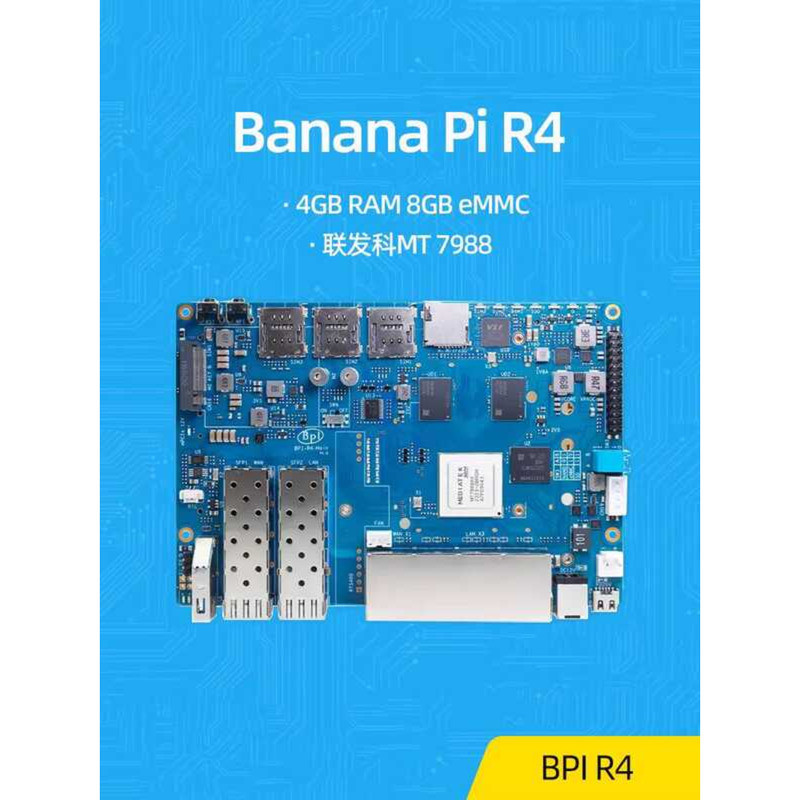 Banana Pi BPI-R4 Motherboard MediaTek MT7988 Open Source High ...