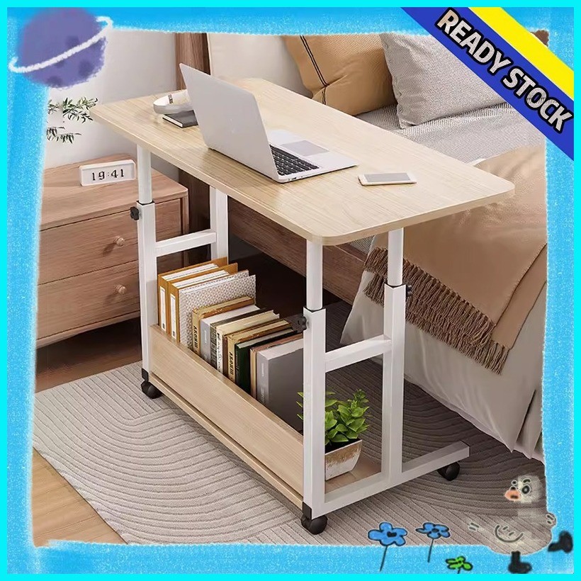 Adjustable Computer Table Mobile Laptop Desktop Study Table Writing ...