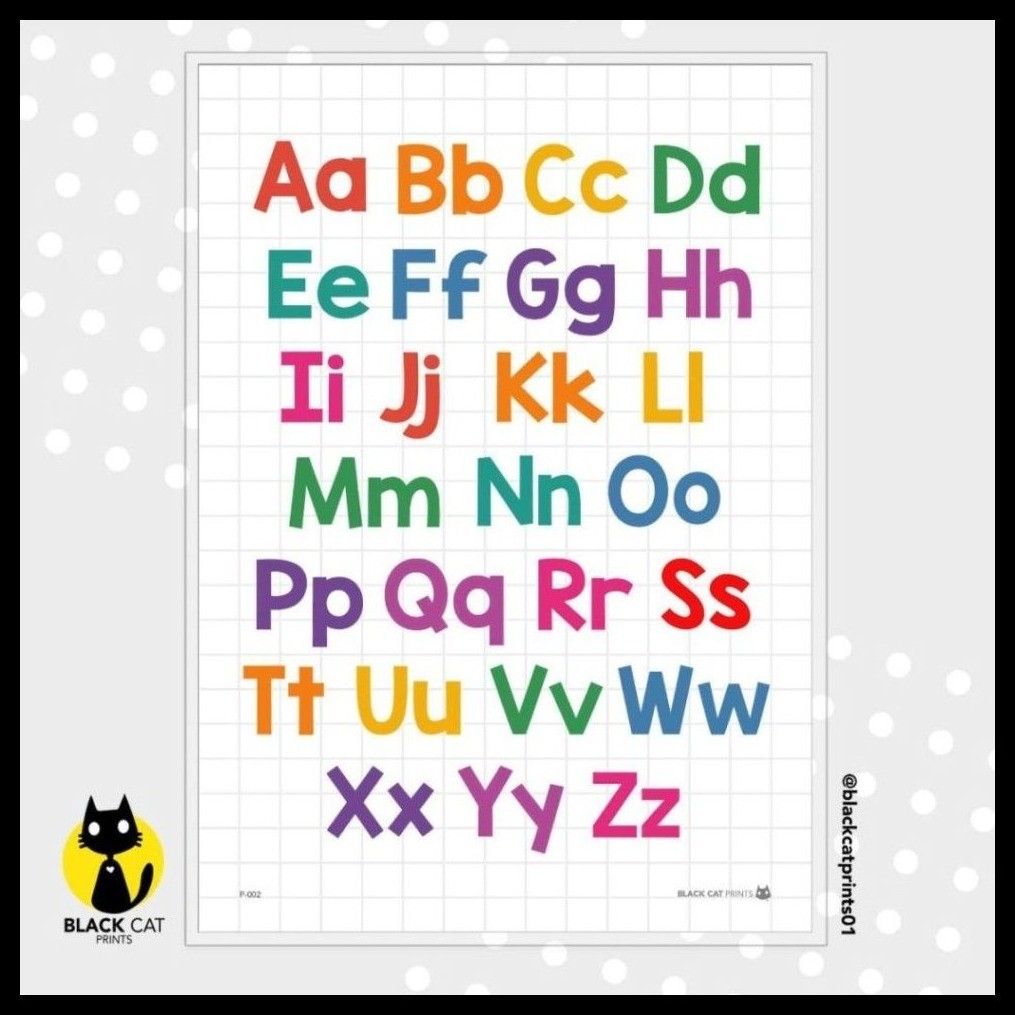 Alphabet ABC Educational Chart Poster (A4 Size / High Quality Prints ...