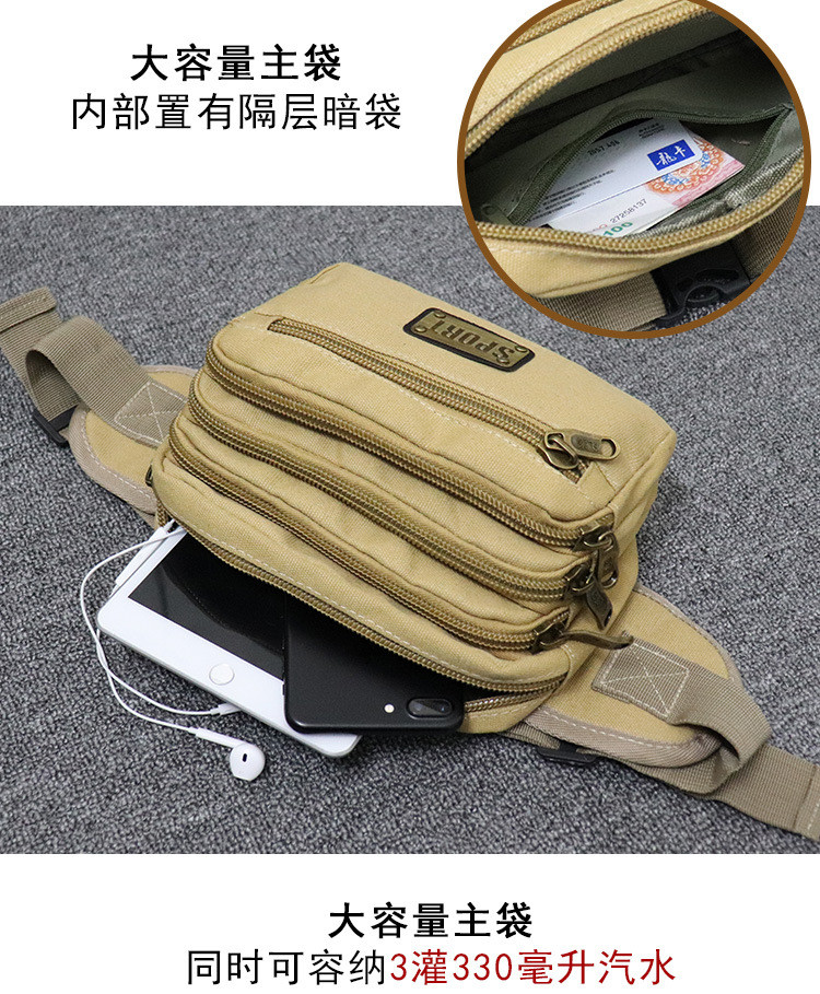 New Men'S Canvas Multifunctional Cashier Bag, Large-Capacity Waist Bag ...