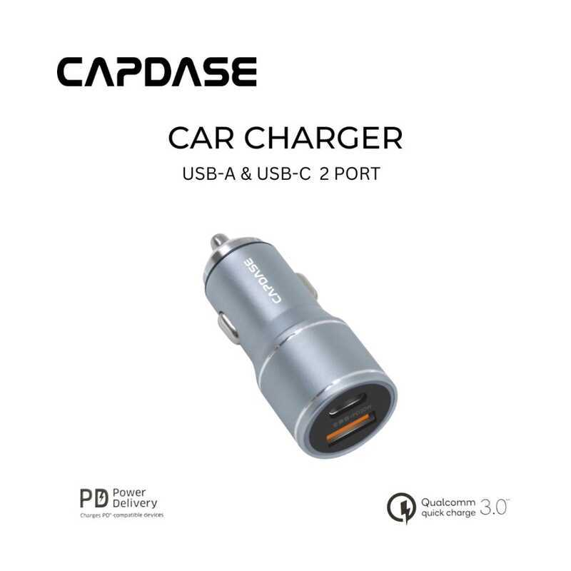 CAPDASE Power Essential Usba+Usbc 2 Port Metal Car Charger De0 | Shopee ...