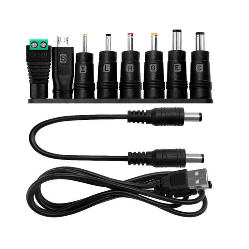 USB to DC Cable with 8 Adapters Connectors for Bank and Multi ...