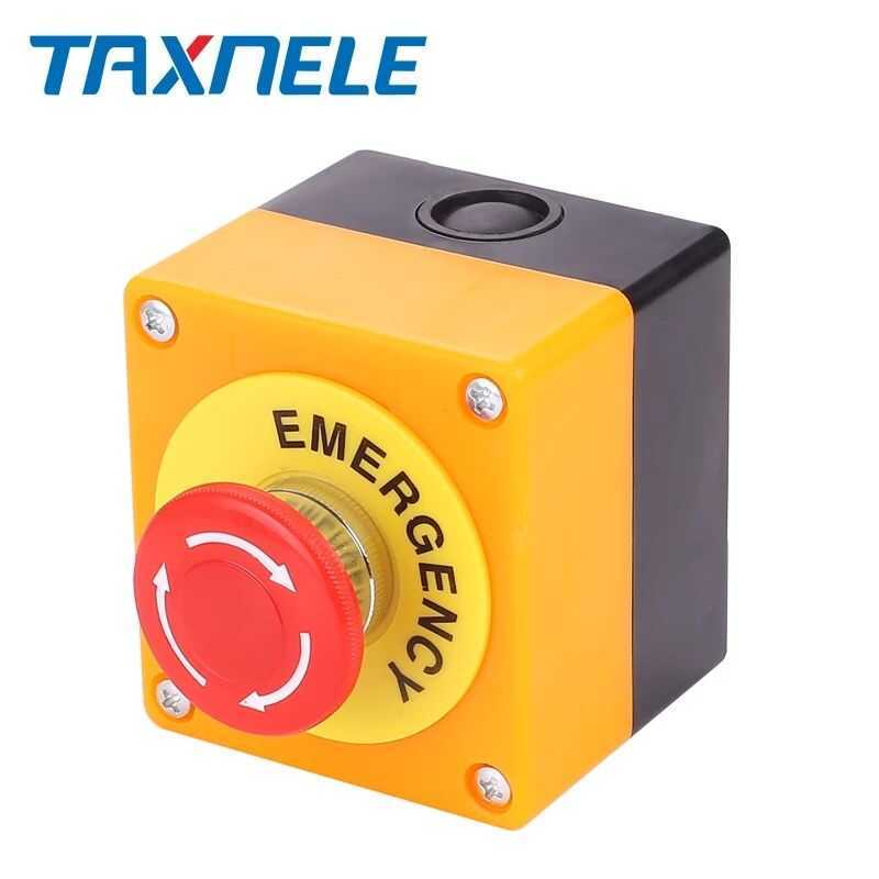 Mushroom Emergency Stop Lay37-11Zs Plastic Shell Red Sign Push Button ...