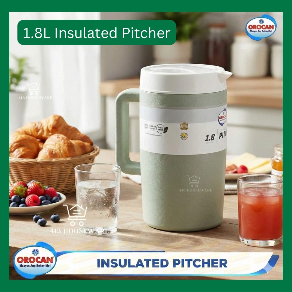 Orocan Insulated Pitcher 1.8L Hot Cold Double Walled Pitsel Pitchel ...