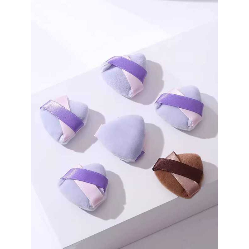 PUPUTU Mini Triangle Puff Finger Small Marshmallow Double Ribbon Plush ...