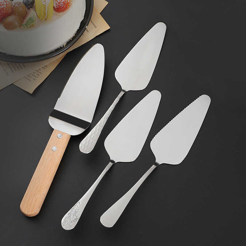Stainless Daoqi Spatula Birthday Cake Steel Wooden Handle Triangle ...