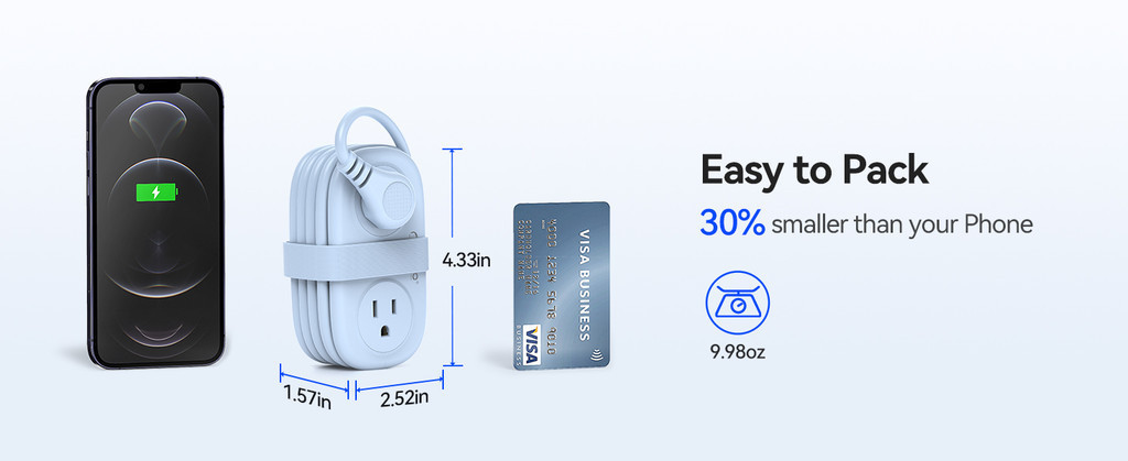 US Plug Travel Power Strip Colorful and Compact Extension Cord 4 Gang ...