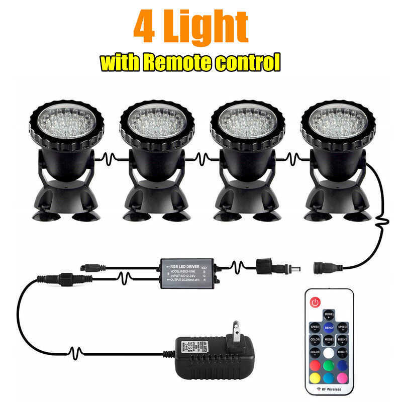 Led Underwater Spotlight Lamp Rgb Leds Lights Fountains Swimming Garden ...