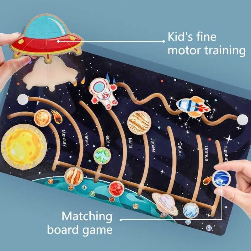 YUNLEO Educational Toys Eight Planets Outer Space Solar System Jigsaw ...