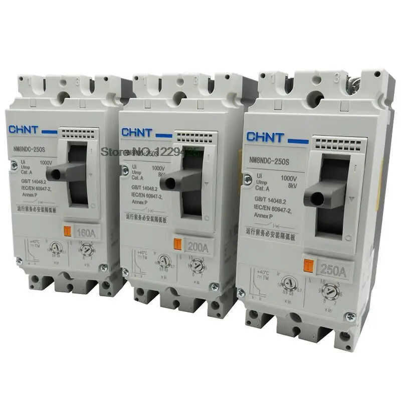 CHNT CHINT DC Circuit Breaker Nm8ndc 2P 160A 200A 250A Moulded Case ...