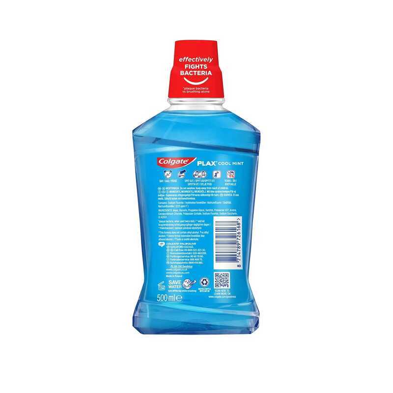 Colgate Mouth Rinse 250ml Plax Cool Blue is alcohol free and gentle on ...