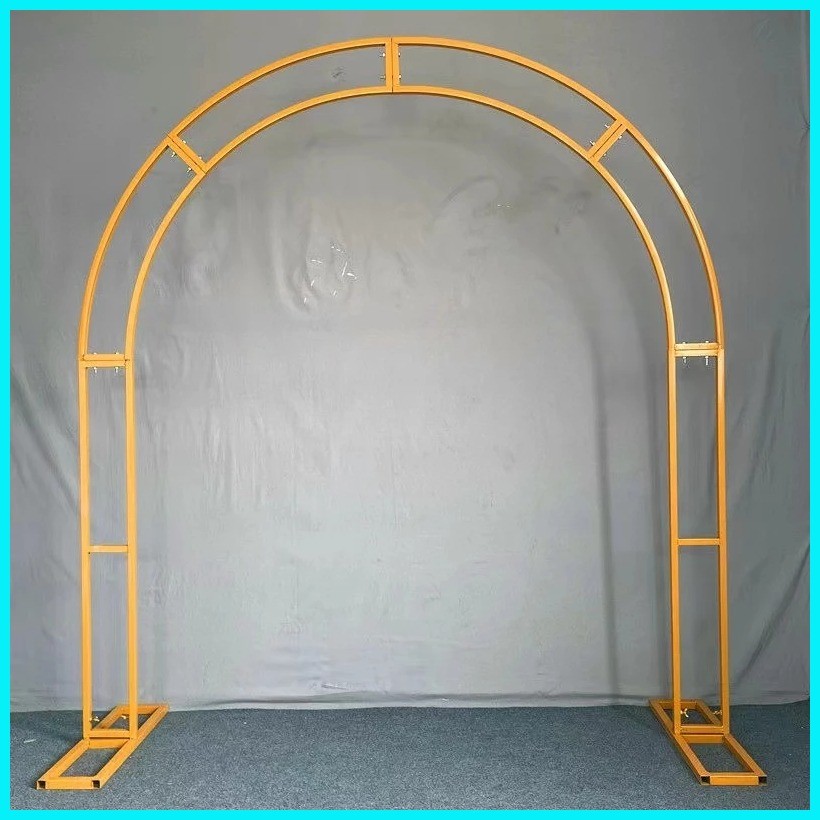 Wedding props Wrought iron double pole arch shelf stage layout runway ...
