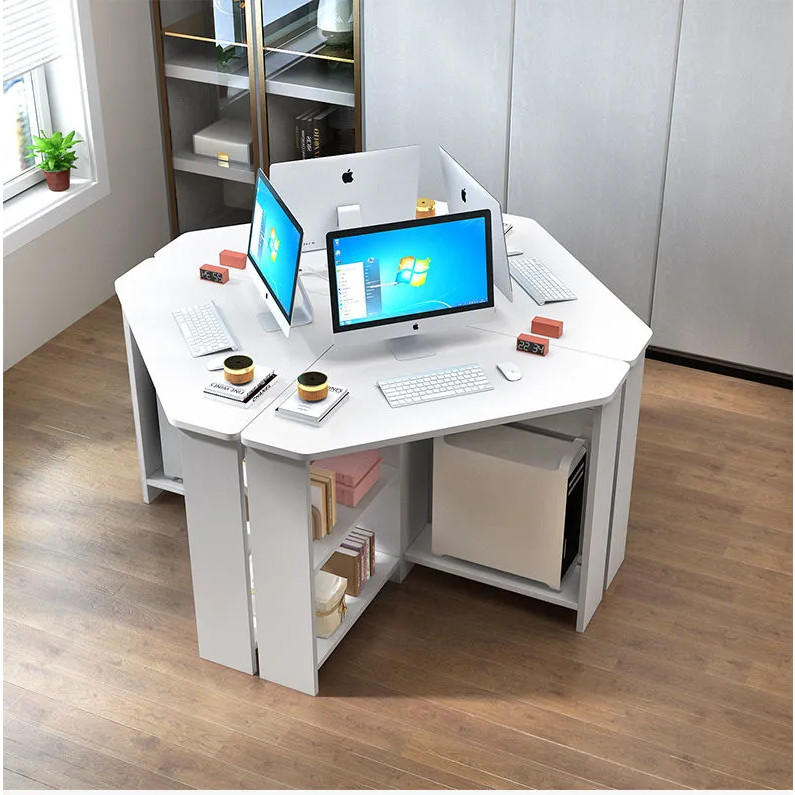 Computer desk with Multi-layer Corner table Modern and Minimalist ...