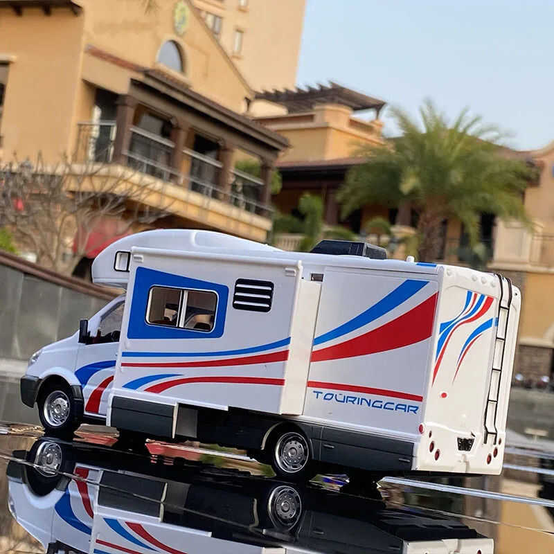 Diecast 1:28 Luxury RV Recreational Vehicle Metal Camper Van Motorhome ...
