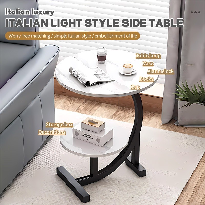 COD Side Table Simple Mini Bedside Coffee Table Round Small Table ...