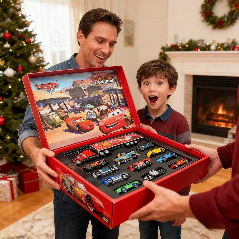 Pixar 12Pcs Disney Cars Gift Box Metal Diecast lightning McQueen Car ...