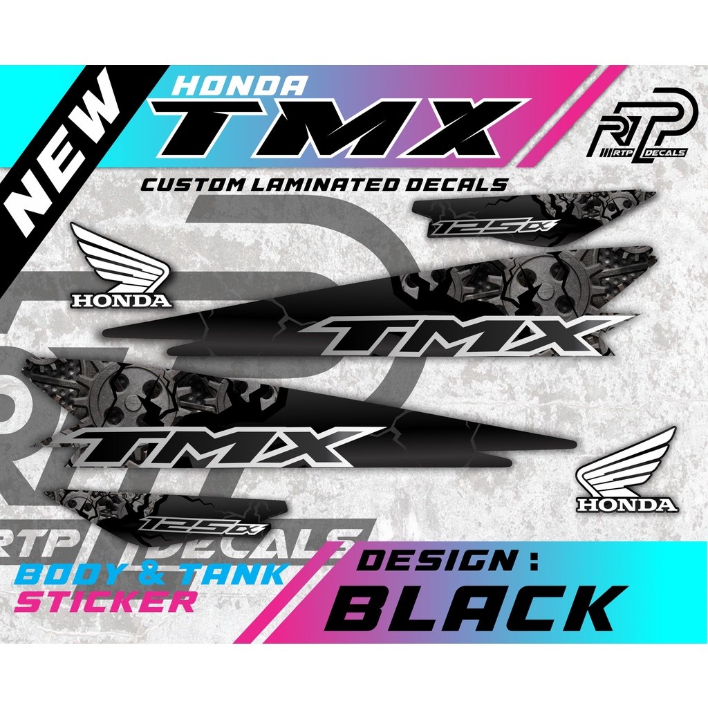 HONDA TMX BODY & TANK PRINTED DECALS STICKER | Shopee Philippines