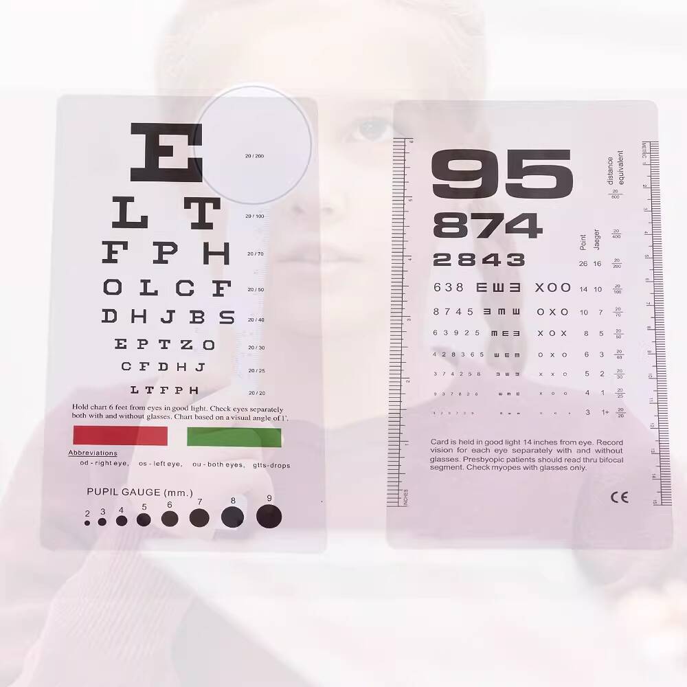 /COD/ Standard Household Eye Chart Ophthalmic Ruler Set Vision Test ...