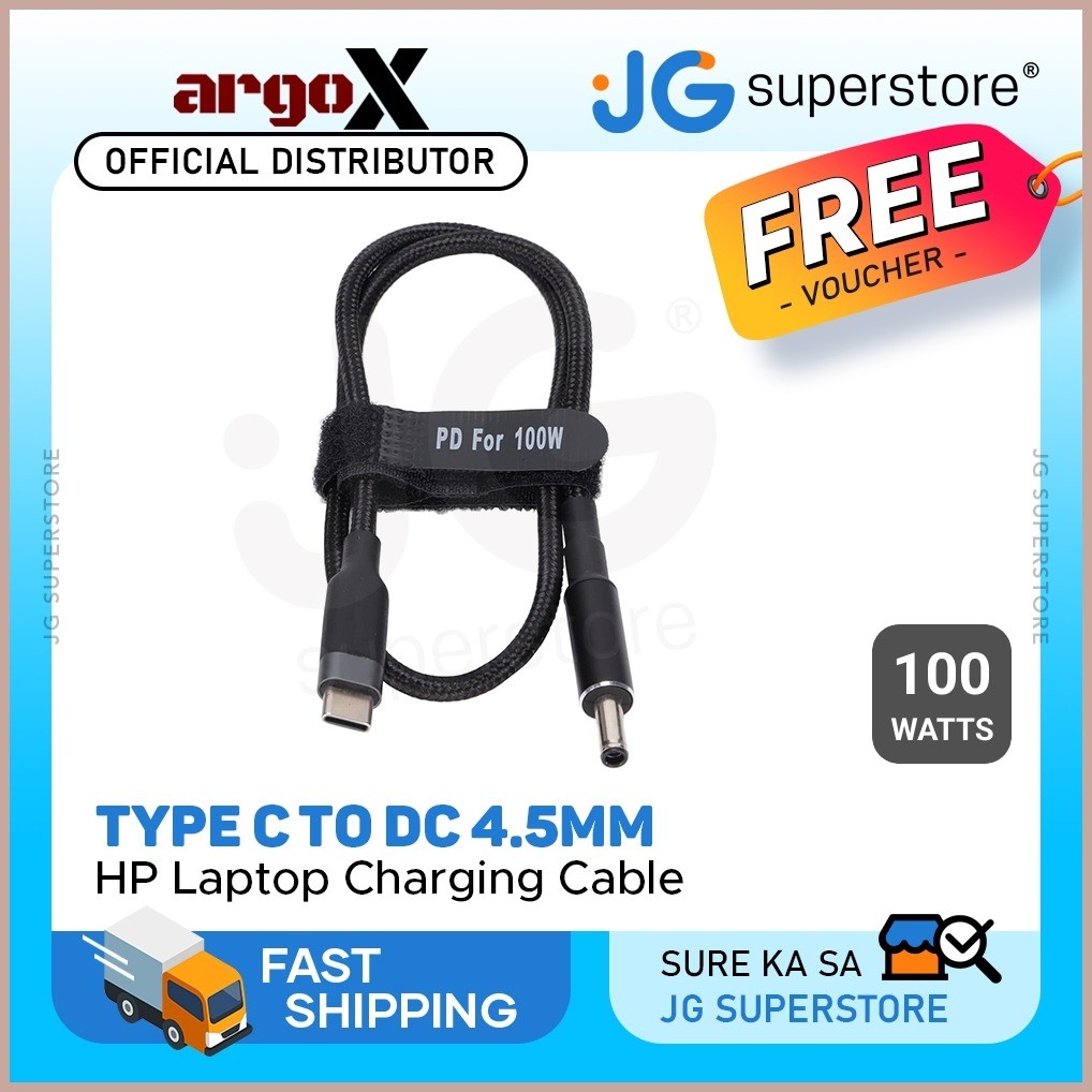 ∱ ↂ [CLEARANCE] ArgoX 6ft USB Type C to DC 4.5x0.6mm PD 100W Laptop ...