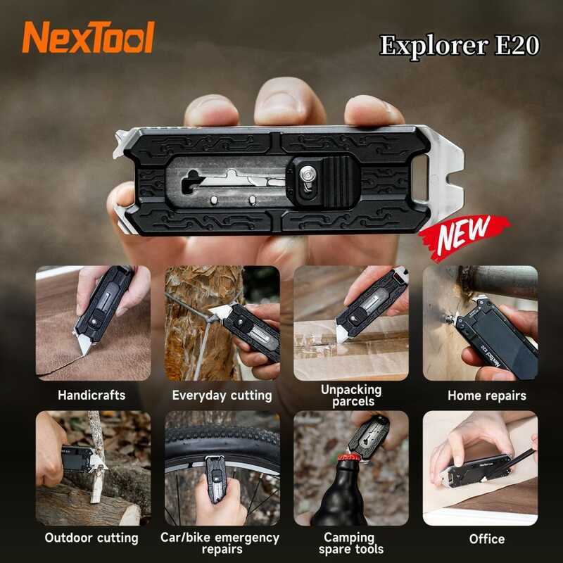 Nextool Explorer E20 Box Cutter 8-In-1 EDC Multi-Function Foldable ...