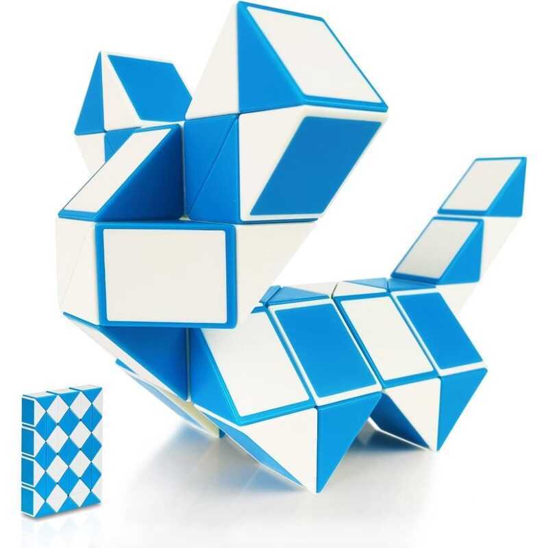 Qiyi Magic Snake Cubes 48 Pieces, Fingertip 3D Montessori Puzzles STEM ...