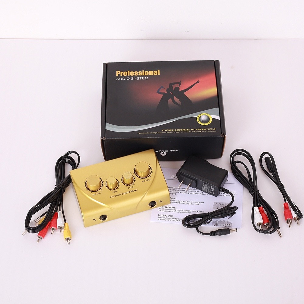 Audio Mixer Amplifier Portable Dual Mic Inputs For Amplifier ...
