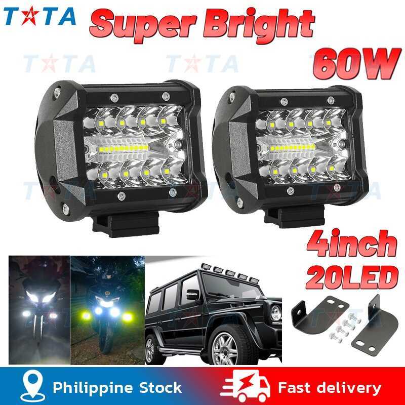 72W Bar Led Headlight Work Light Fog Lamp12v 24V 20Smd For Motorcycle ...