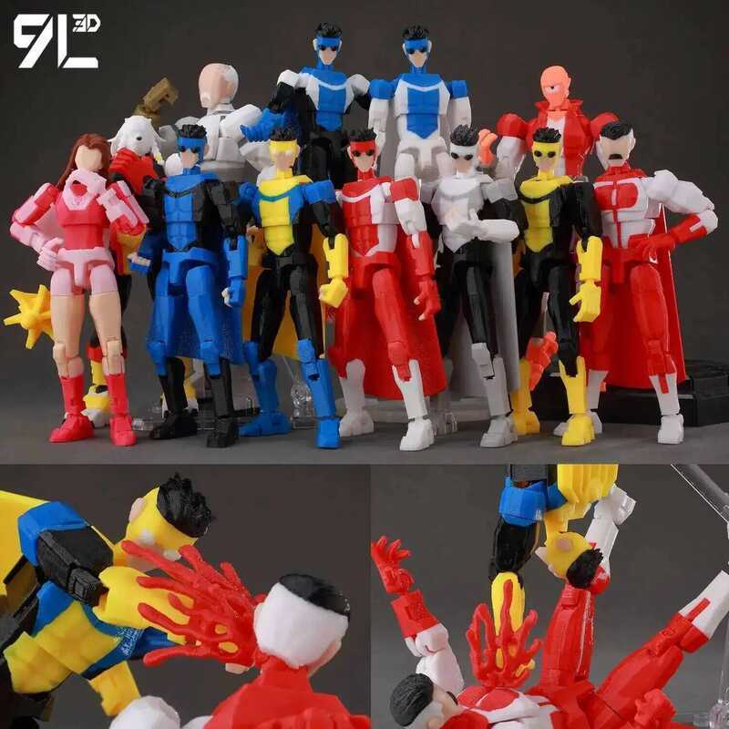 9L3d Printed Superheroes Invincible 2.0 Anime Multi-Jointed Shapeshift ...