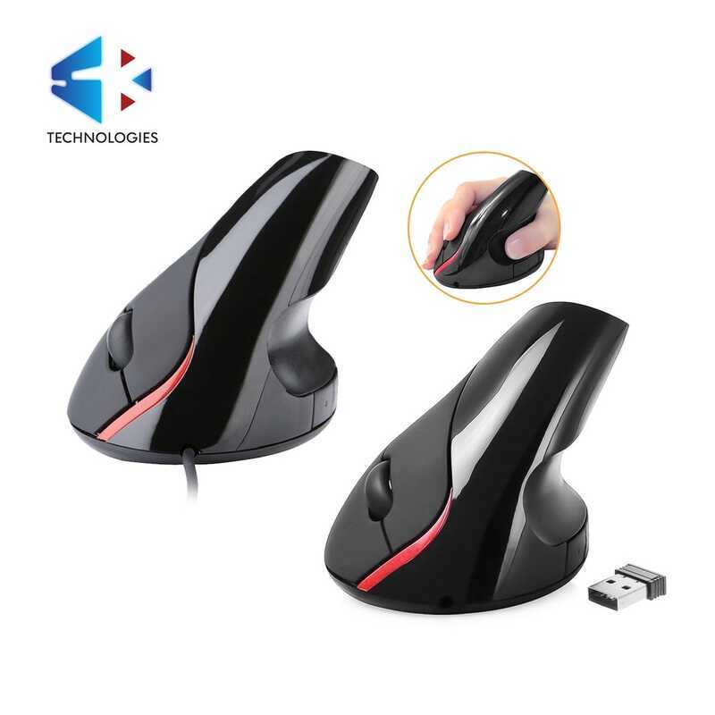 New Wired USB Wireless 2.4G Optical Ergonomic Vertical Protection Wrist ...