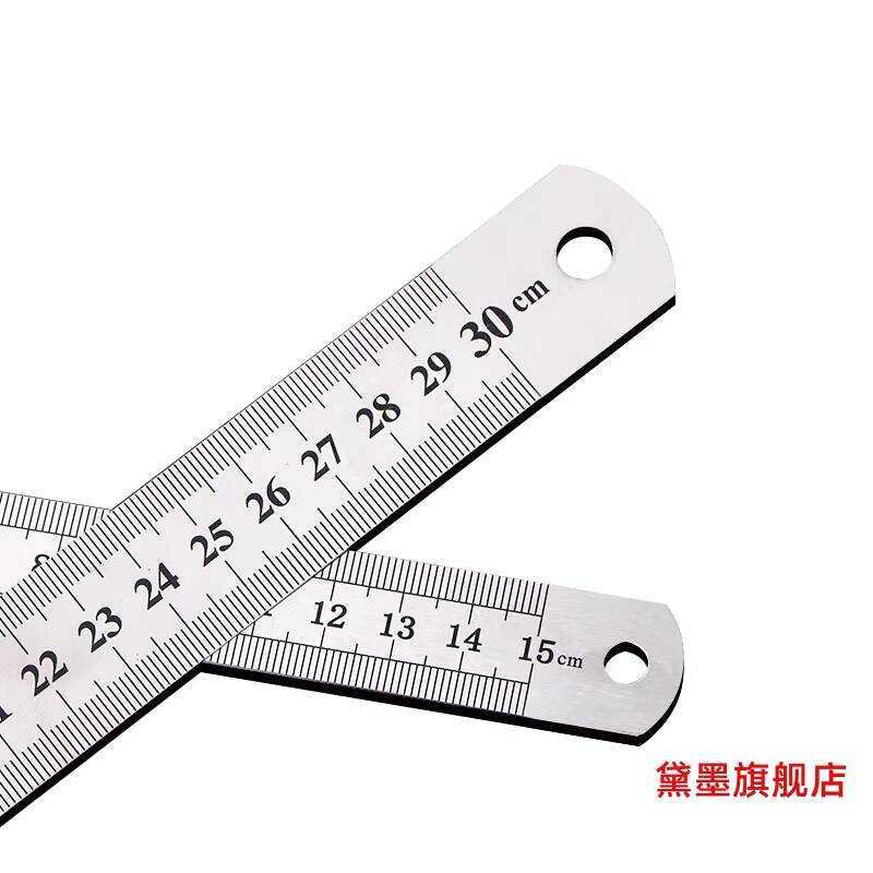 Double Scale Marking Plate Stainless Steel Straight Drafting Drawing ...