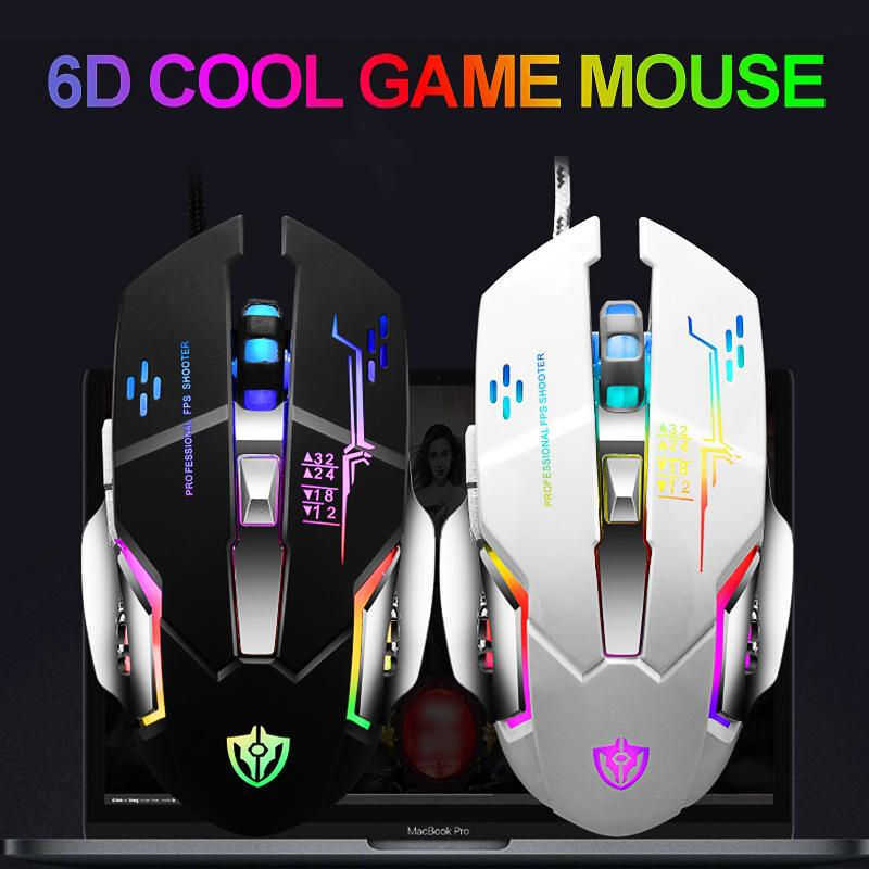 High Speed Multifunctional Wired 6D 4000 DPI RGB Mouse For Computer ...