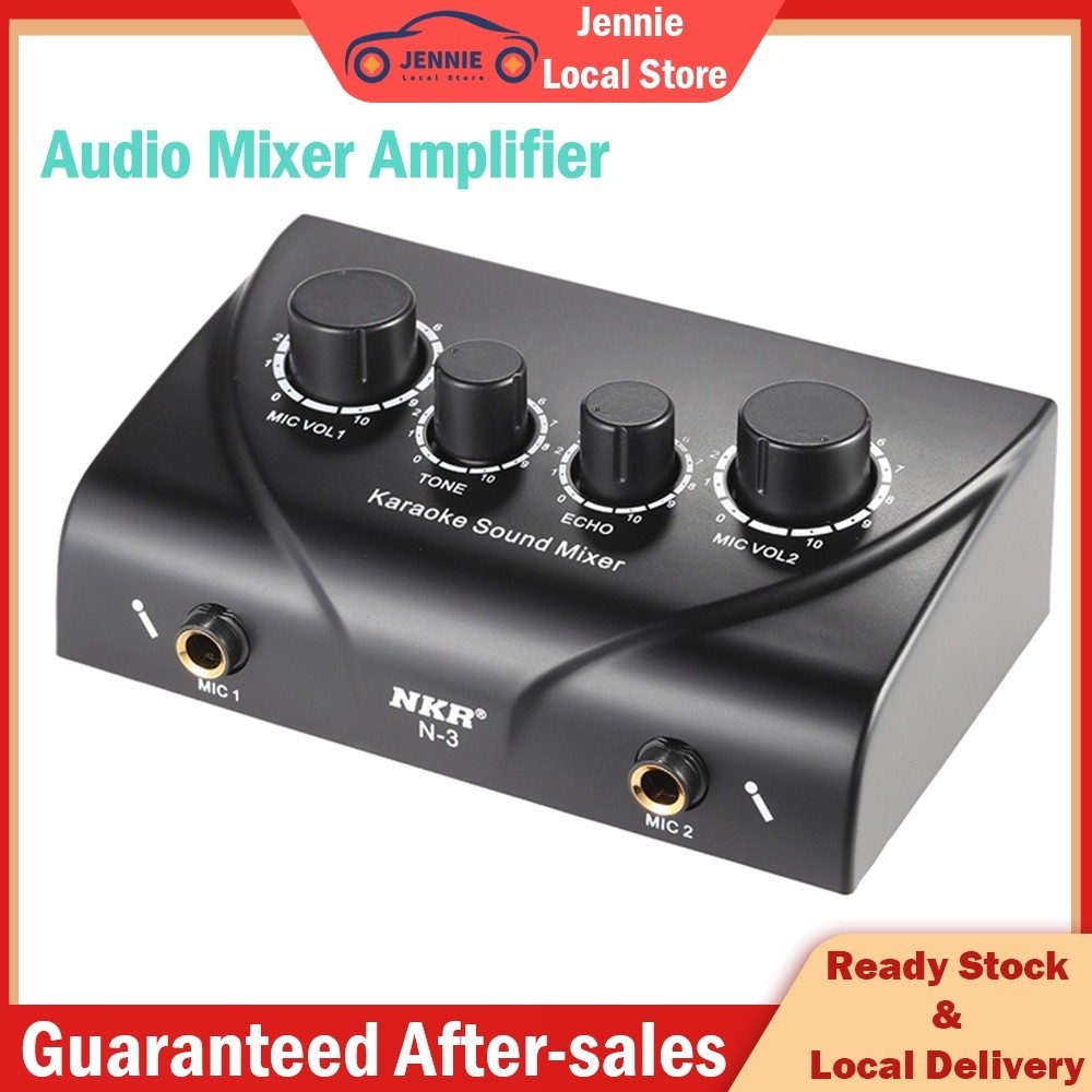 Audio Mixer Amplifier Portable Dual Mic Inputs For Amplifier ...