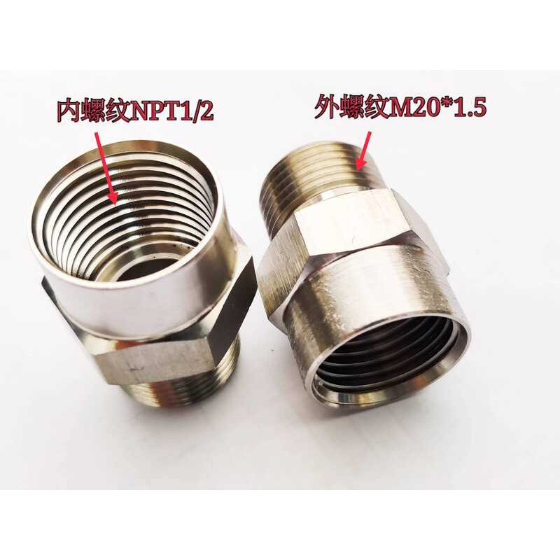 304 Stainless Steel Electrical Interface NPT1/2 to M20*1.5 Pipe ...