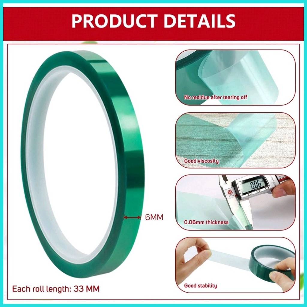 ∛ ≅ (5pcs) 6 X 33mm QUAFF Heat Transfer / Thermal Tape | Shopee Philippines